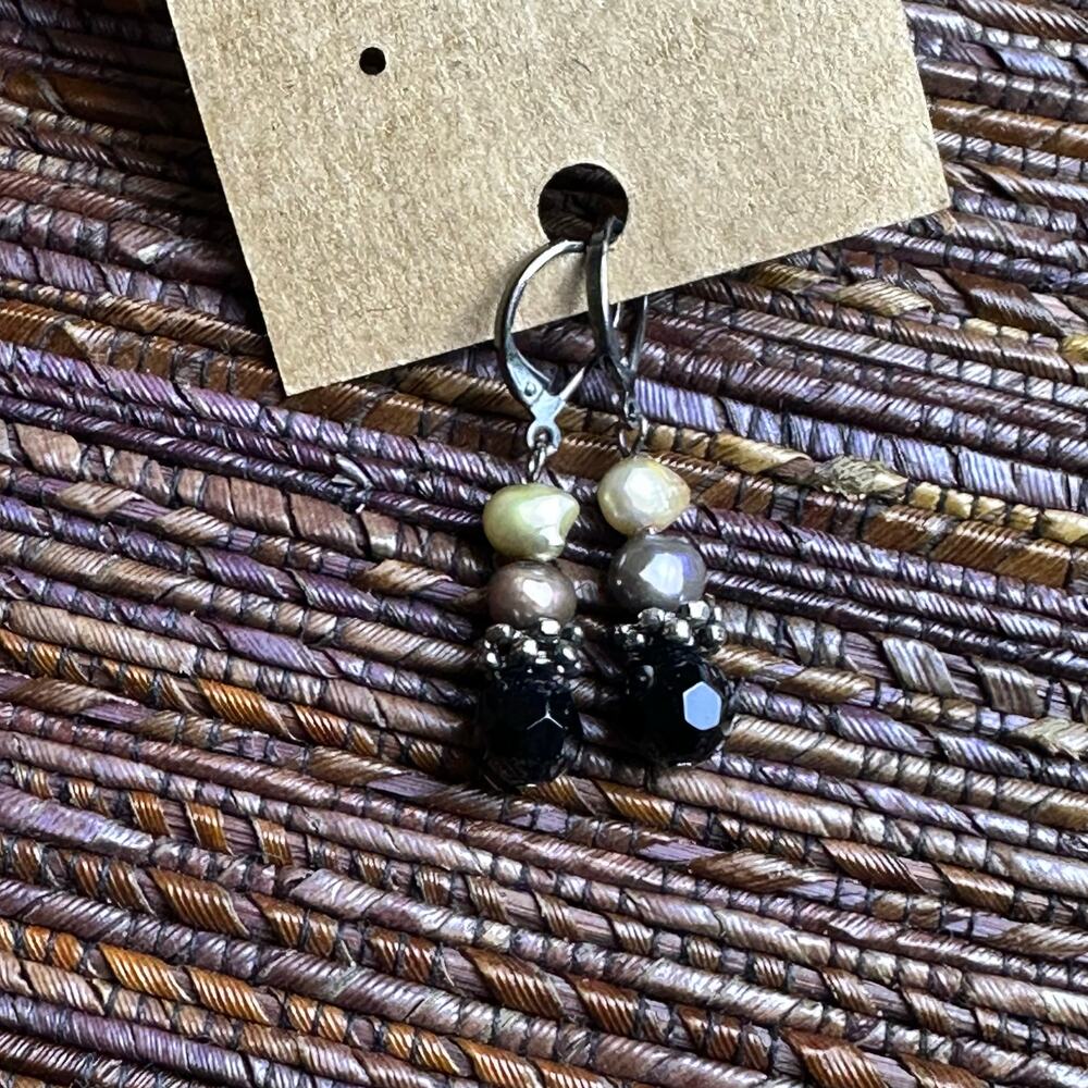 BOGO FREE VTG Pearl BEADED EARRINGS